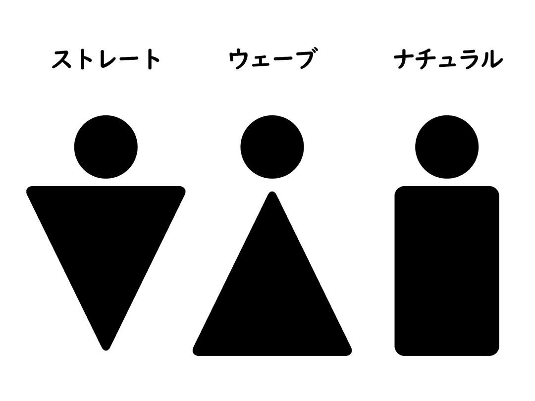 骨格 ストレート ナチュラル ウェーブ タートルネック