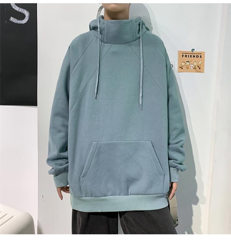 【メンズ ジャケット】秋冬人気 タートルネック風 厚手パーカー|裏起毛タイプあり・頭巾付き防寒極暖アウター neckty+